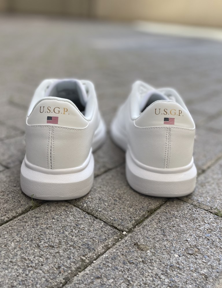 US GRAND POLO ανδρικά λευκά casual sneakers GPM518300 φωτογραφία